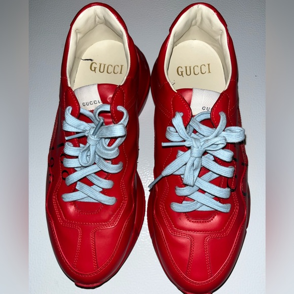 Men’s gucci rython red sneaker - Picture 2 of 5